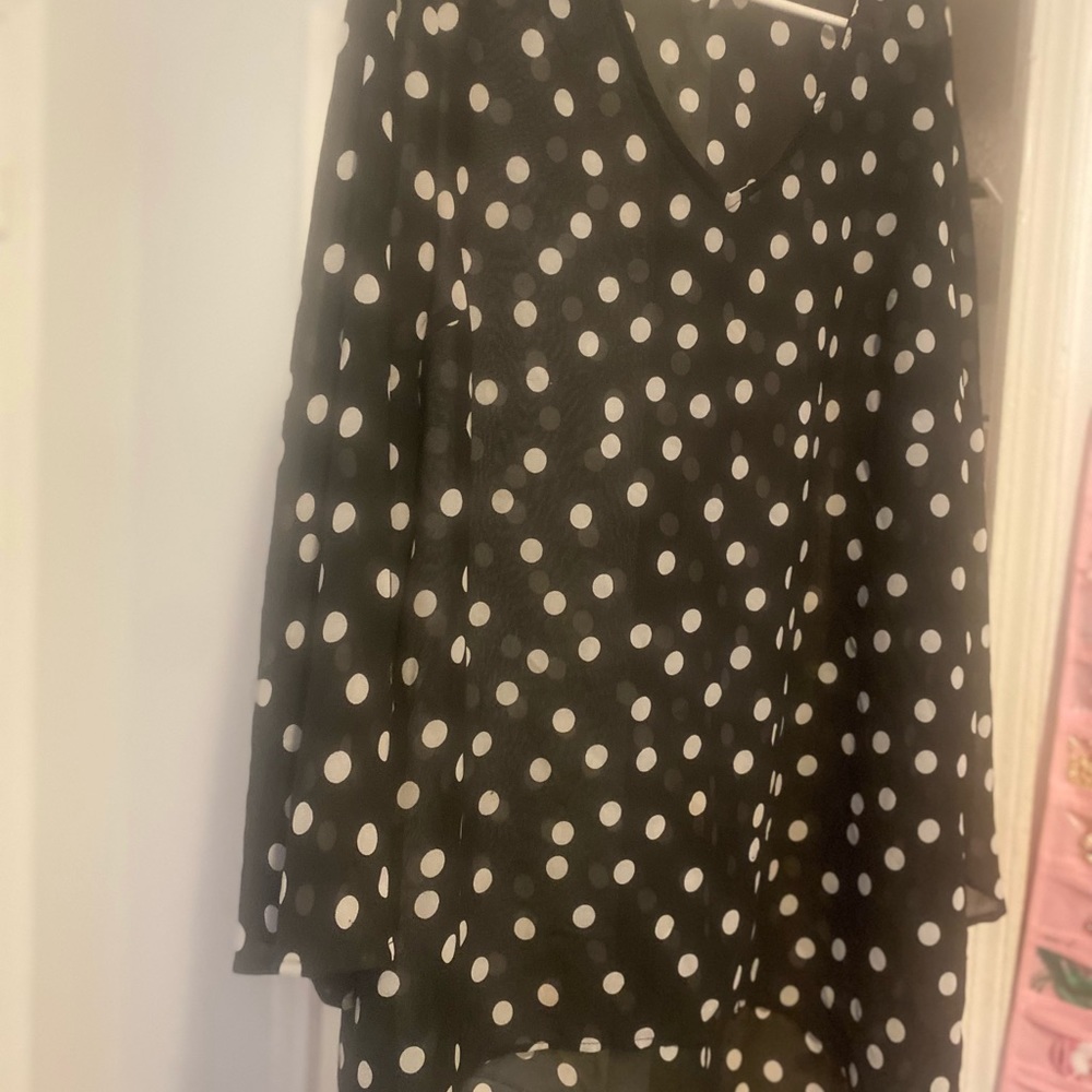 ✨Long Sleeve Mesh Polkadot Blouse ✨